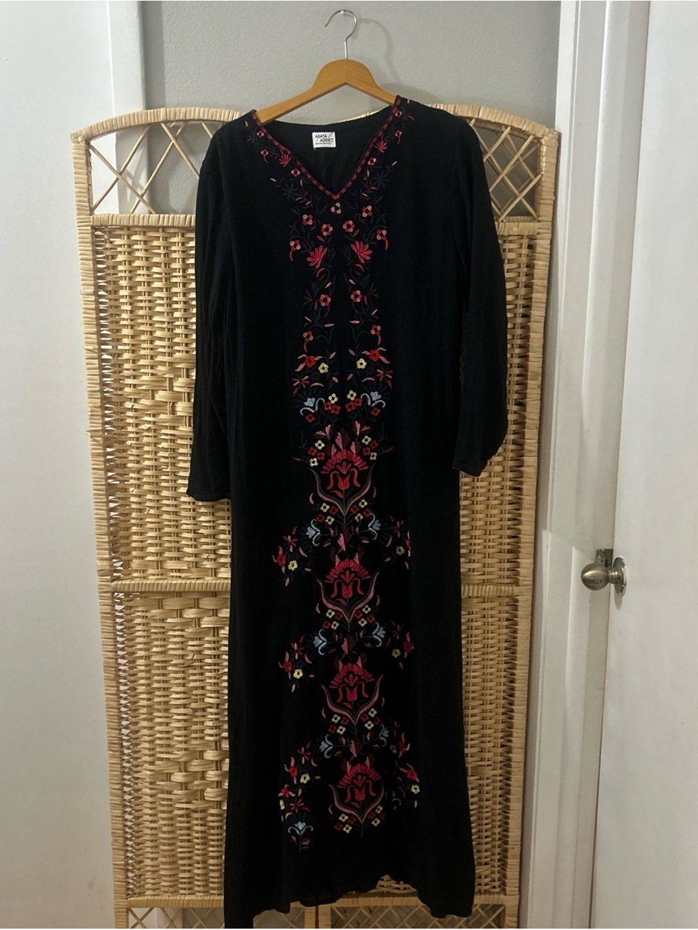 Abaya Addict Ladies V-Neck Maxi Kafton Dress Size Large